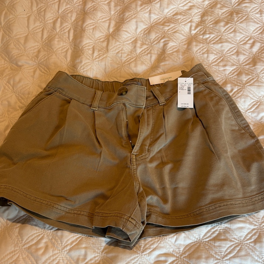 Maurices High Waist Tan Shorts